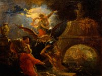 GG 1040  GG 1040, Domenicus van Wynen (1661-?), Nachtszene mit Zauberer, Leinwand, 61 x 73 cm : Ereignisse, Personen